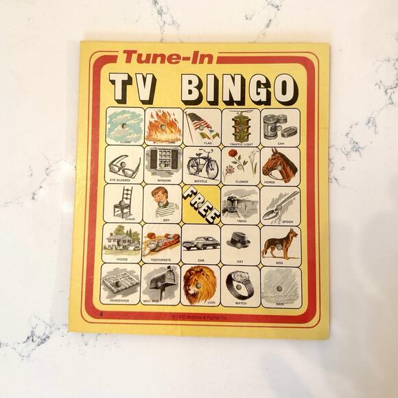 Vintage 1970 Tune-In TV Bingo Board Game — Selchow & Righter Complete Classic - Picture 7 of 16